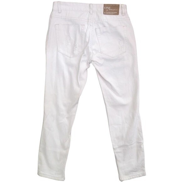 One Teaspoon Freebirds Jeans Women’s 25 Distressed White Ripped Skinny Denim - Picture 3 of 14